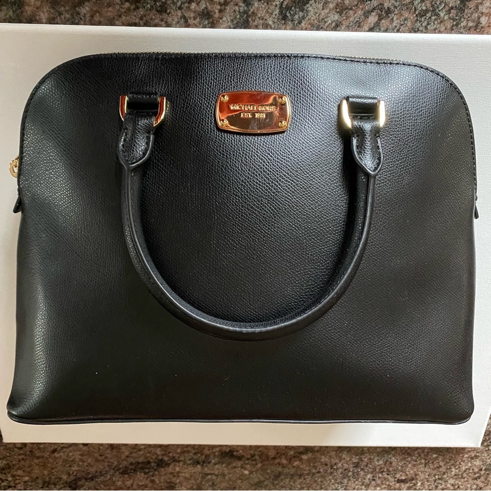 NWT Michael Kors Y2K Cindy black leather dome satchel - Picture 16 of 16